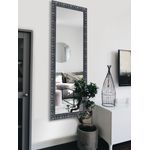 MIRRORS AND MORE 'Tanja' Rahmenspiegel Holz, schwarz-silber, 50x150cm