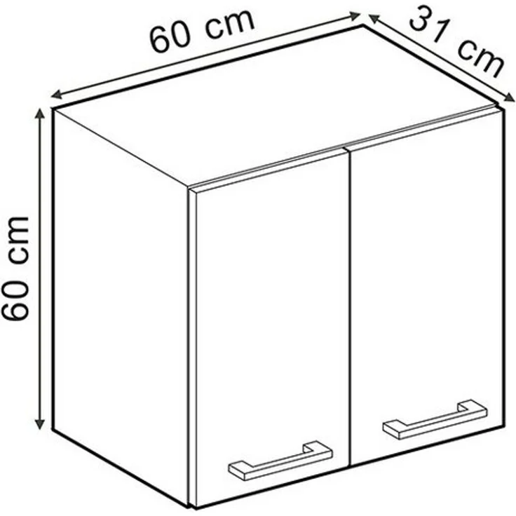 Hängeschrank R-Line Beton 60 cm Vicco – Bild 2