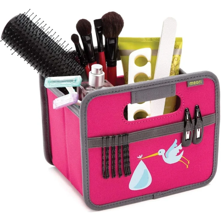 Meori - Faltbox Mini Aufbewahrungsbox Klappbox Pink Storch A100499 – Bild 4