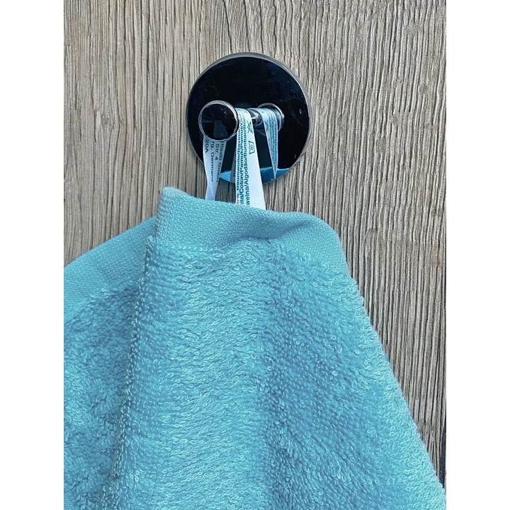 ZOLLNER 5er Set Duschtücher, 70x140 cm, 100% Baumwolle, aqua (türkis) – Bild 3