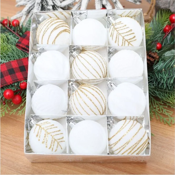 Bomiclss Weihnachtsbaumkugel Weihnachtskugeln aus Samt, 12er Set Samt Weihnachtsdeko, Christbaumschmuck – Bild 3