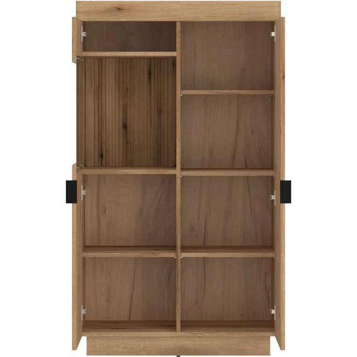 Stauraumvitrine >DELAMAR< in Coast Evoke Eiche Dekor - 80,4x140,2x39,6 (BxHxT) – Bild 2