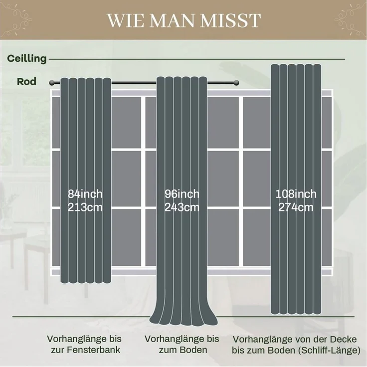 BTTO V&G Gardine Vorhang blickdicht,Verdunklungsgardine,Vorhang Samt Velvet (2 St), abdunkelnd, Thermogardine – Bild 3