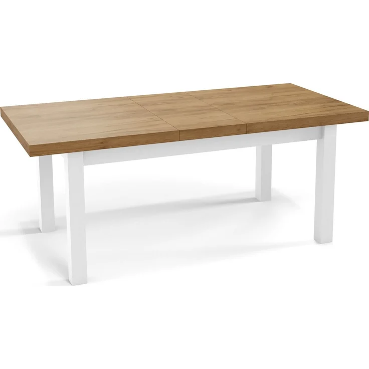 WFL GROUP Esstisch Avena ausziehbar rechteckig modern mit weißen Holzbeinen (MADE IN EU, 5 Gr. – 120/140/160/170/200 cm ausziehbar auf 160/180/210/250/300 cm), platzsparender Tisch in Holzoptik für Küche, Esszimmer oder Wohnzimmer – Bild 3