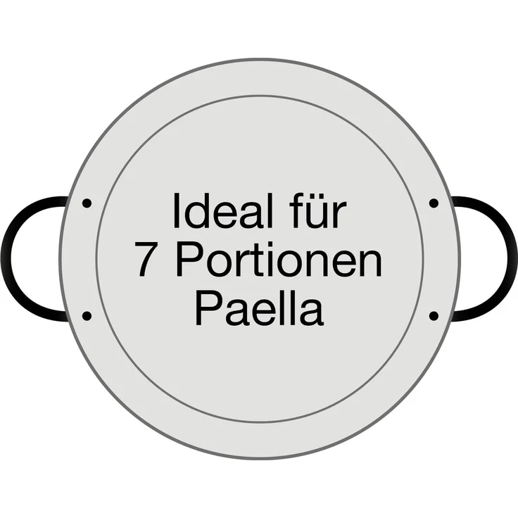 Paella-Pfanne Stahl poliert Ø 36 cm – Bild 4