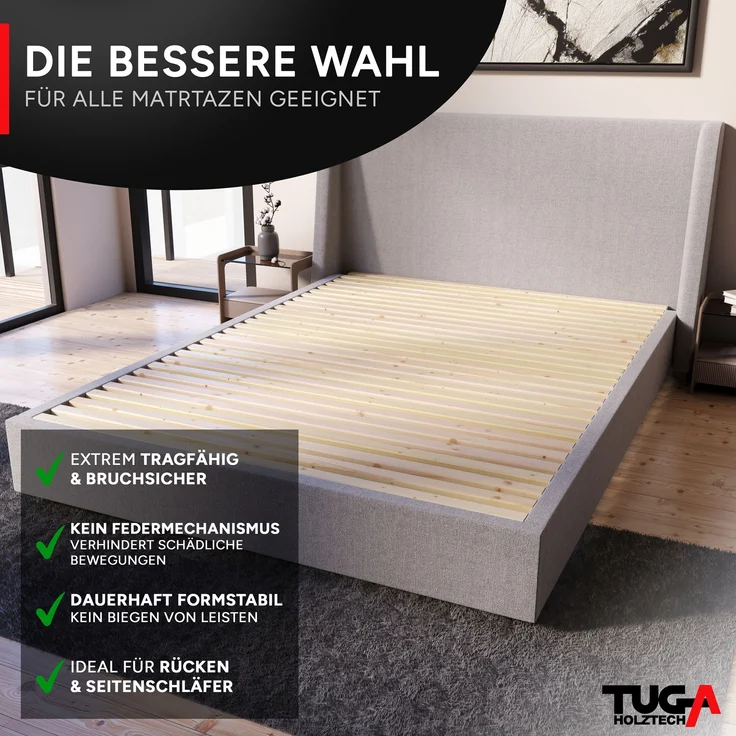 Rollrost " Lamellen - Xandi " Lattenrost 24 mm 180 x 210 cm – Bild 7