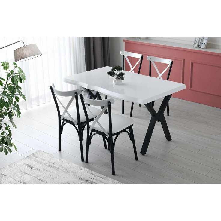 Skye Decor 'Ekol - 1334 V4' Stuhlset (4-teilig), Weiß, 42 x 84 x 42 cm – Bild 6