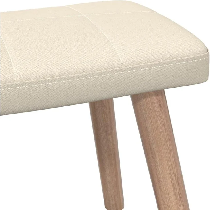 vidaXL Relaxsessel mit Hocker Creme Stoff [327932] – Bild 12