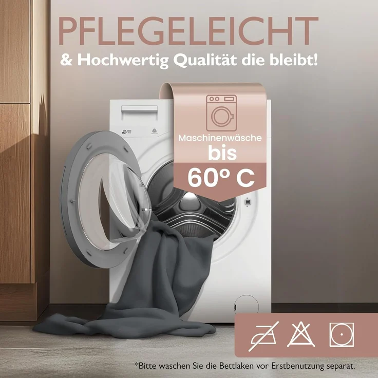 leevitex® Spannbettlaken für kalte Nächte – angenehm weich, passgenau, farbstark & pflegeleicht, Gummizug: Rundum – Bild 6