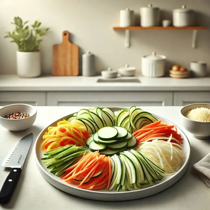 STONELINE Gemüsehobel Verstellbarer Gemüseschneider mit Reibe, Obst Gemüse Hobel, 6, Kunststoff, Edelstahl, 5 Schneidmöglichkeiten, Klimaneutrales Produkt, Designed in Germany – Bild 3