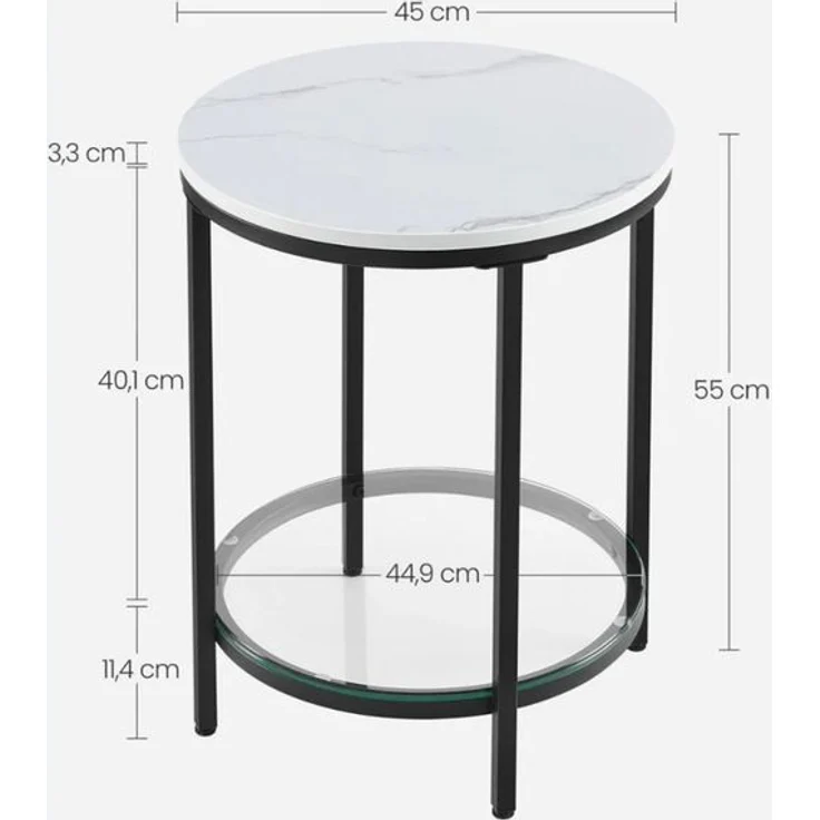 Calicosy Runder Beistelltisch – H55 cm - Schwarz – Bild 8