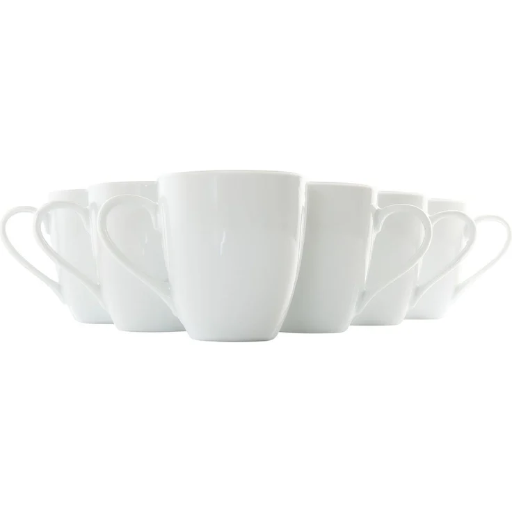 Retsch Arzberg Becher, 6-tlg, Porzellan, großer XXL Henkelbecher in gefällig bauchiger Form, 6-teilig, 500 ml – Bild 1