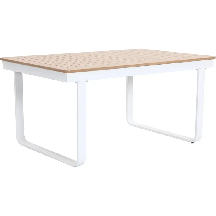 Vente-unique - SERUNO Gartenessgruppe Metall BeigeWeiß - B 65 cm100 cm x H 86,5 cm75 cm x L 52 cm155 cm245,5 cm – Bild 4