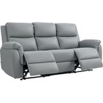 HOMCOM 3-Sitzer Fernsehsessel Relaxsessel mit Doppel-Liegesessel, 3 Sitzer Sofa 1 Teile, schnelle Montage für Wohnzimmer, Dunkelgrau