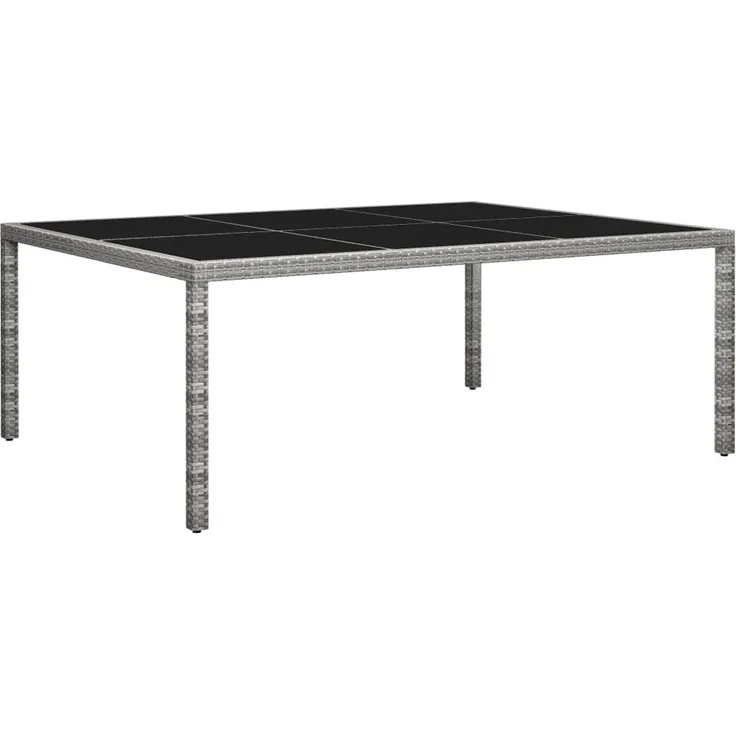 Gartentisch, Esstisch, Küchentisch Grau 200x150x74 cm Poly Rattan