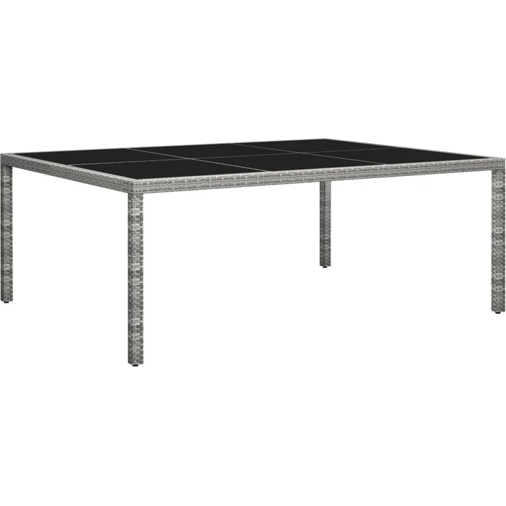 Gartentisch, Esstisch, Küchentisch Grau 200x150x74 cm Poly Rattan – Bild 1