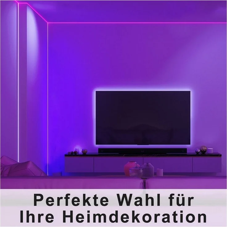 Nettlife LED Stripe Fernbedienung Dimmbar Lichtleiste, Musikfunktion, Timer-Funktion – Bild 3