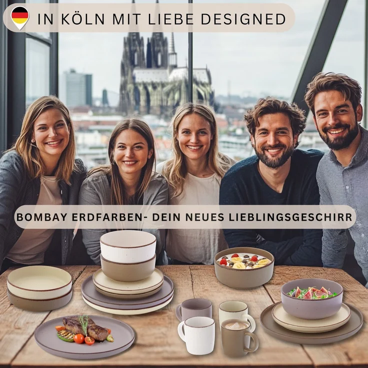 SÄNGER Steingut Schalen Bombay Erdfarben 4 teilig – Bild 6