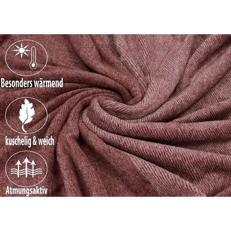 Wohndecke Kuscheldecke in der Geschenkverpackung Größe 140x190 cm, Betz, Wohndecke XXL Warm Sofadecke Decke Couch – Bild 3