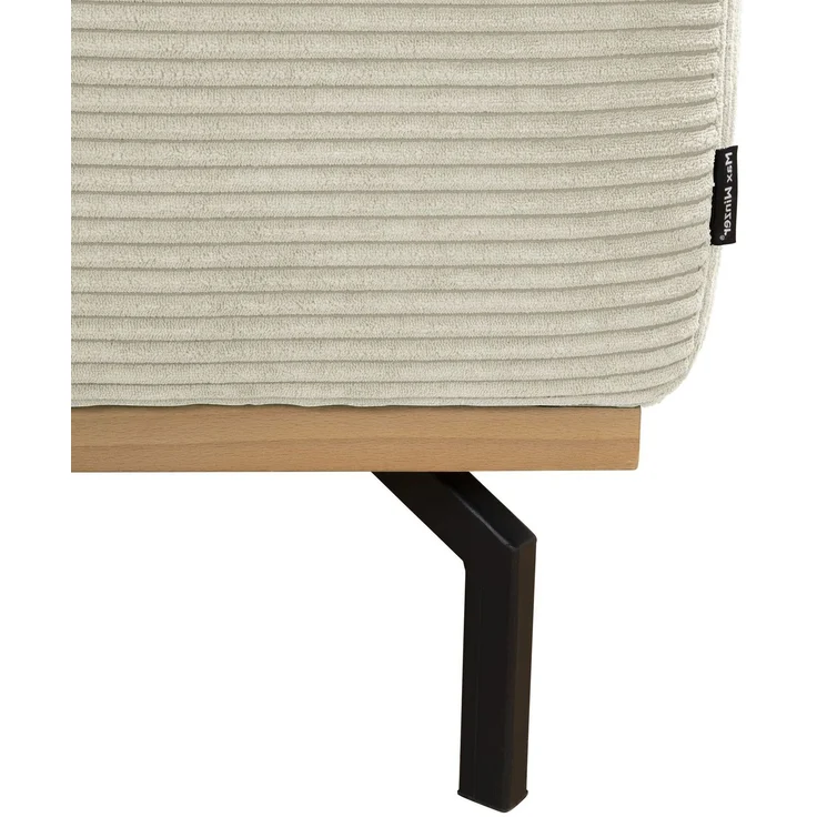 Sofa mit Longchair links Katrien Cordstoff creme – Bild 7