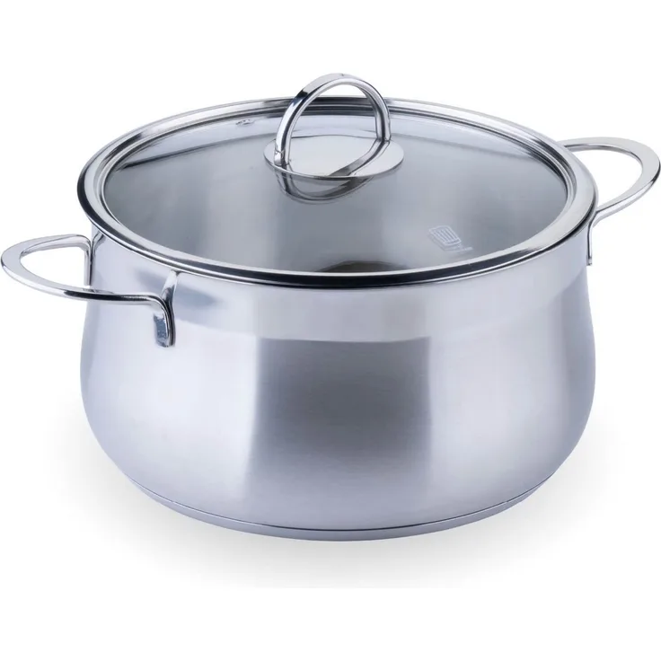 Chefkoch trifft Fackelmann Kochtopf mit Glasdeckel, Ø 24 cm, induktionsgeeignet, backofengeeignet