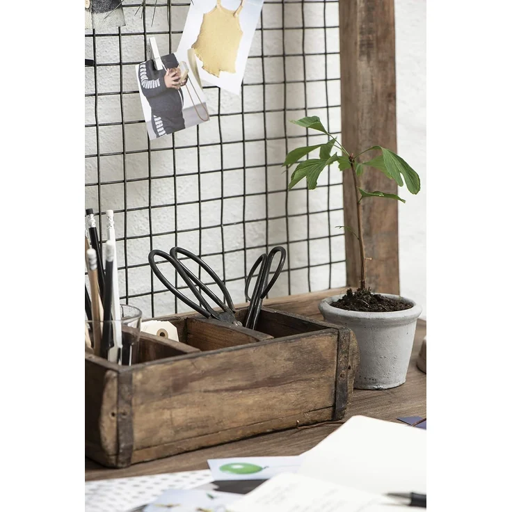 Ib Laursen Holzkiste Ziegelform mit 3 Fächern UNIKA Dekokiste 31x15x9,5cm – Bild 7