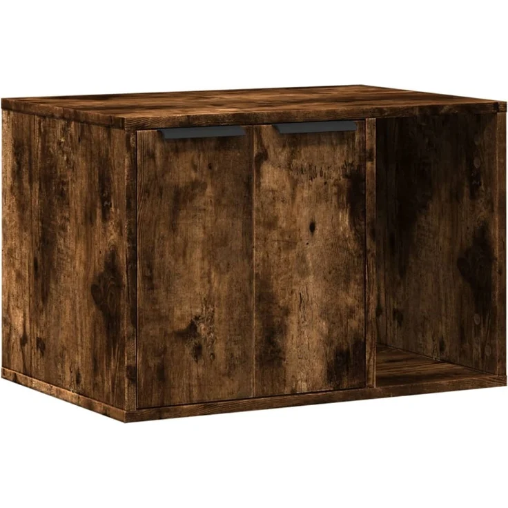 vidaXL Katzenklo Räuchereiche 60x40x40 cm Holzwerkstoff 857728 – Bild 1