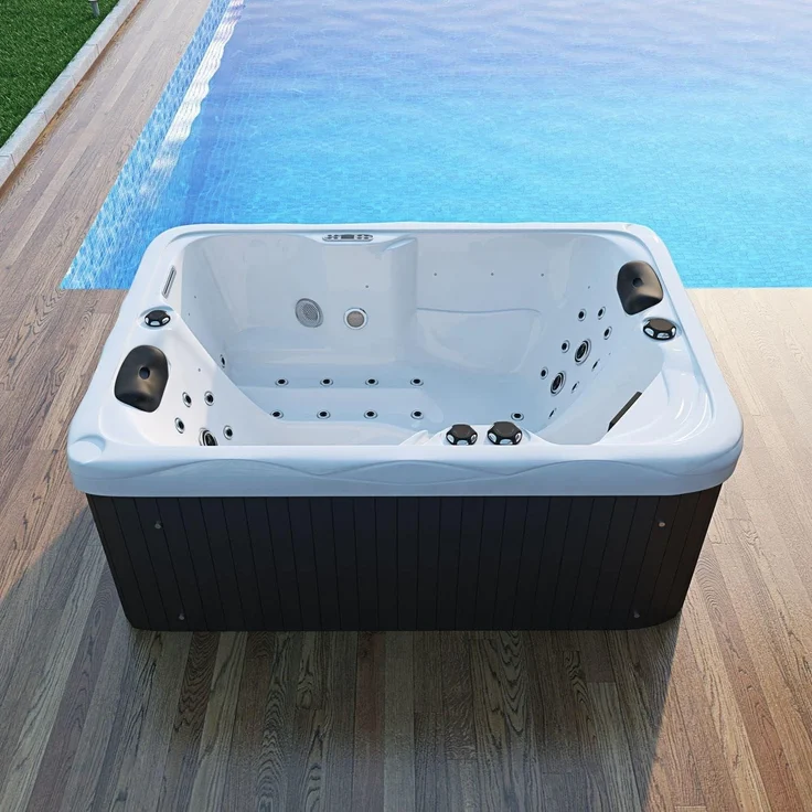 TroniTechnik Whirlpool Outdoor Whirlpool LEVANZO weiß, (3-tlg), LED, Heizungs-, Whirlpool-, Licht,- Pumpensteuerung – Bild 5