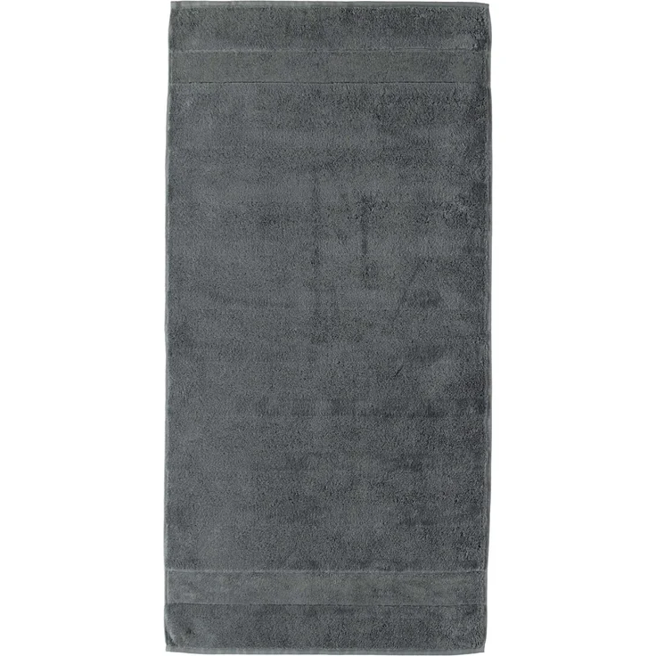 CAWÖ Gästetuch - Noblesse2, Walkfrottier, Velours-Streifen, Baumwolle, einfarbig Anthrazit 30x50cm – Bild 2