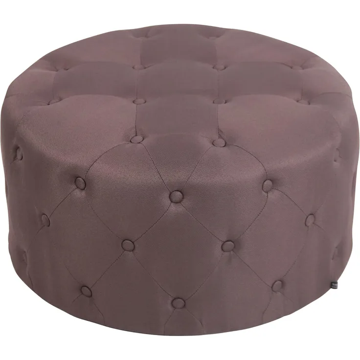 CLP Fußhocker Korsika gepolstert und gesteppt - Farbe:braun;Material:Stoff