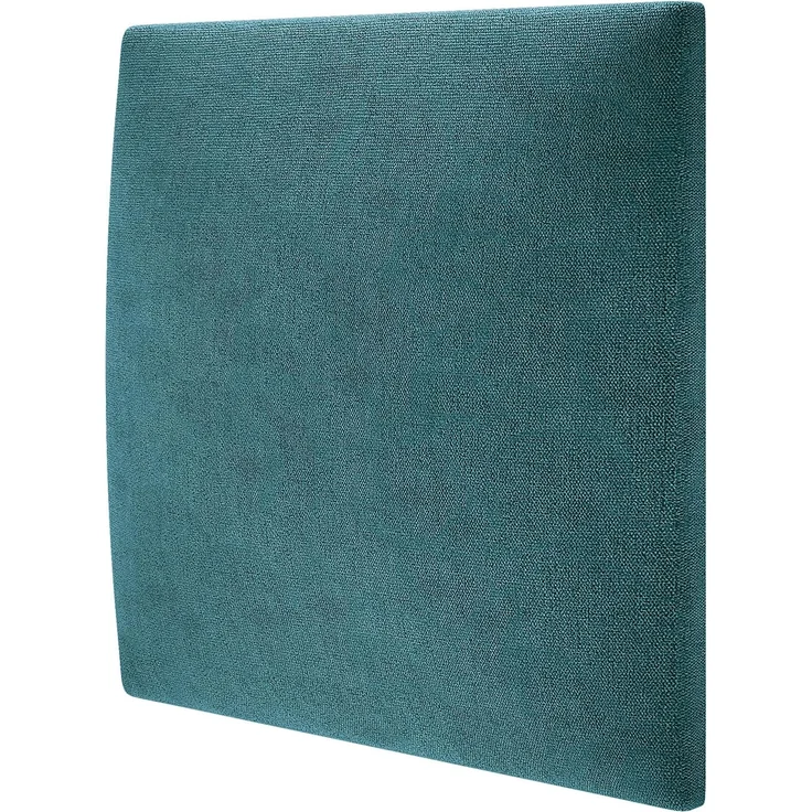 MOLLIS Polsterplatte, Quadratisches und Dekoratives Wandpaneel, Geeignet als Bettkopfteil oder Aufprallschutz, Reduziert Schall und Verbessert Akustik, aus Schaumstoff, 30x30 cm, Türkis