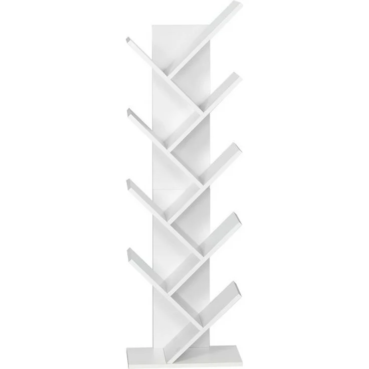 Mondeer Bücherregal in Baumform aus Holz Bücherschrank, Würfelregal exquisites 9 lagiges, einfaches Design und Platzsparen – Bild 4