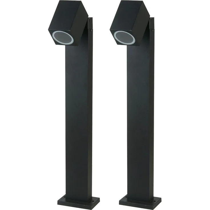 2er Set LED ALU Stehleuchte mit beweglicher Spot VT-7614