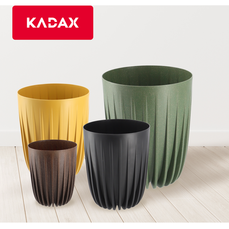 KADAX Blumentopf Eco Cover + brauner Einsatz 25x30 cm – Bild 9