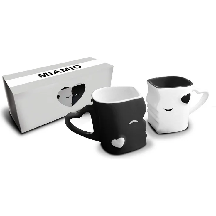 MiaMio Kaffeeservice Küssende Tassen Geschenk Set, Kaffeetassen«, Keramik (2-tlg) – Bild 1