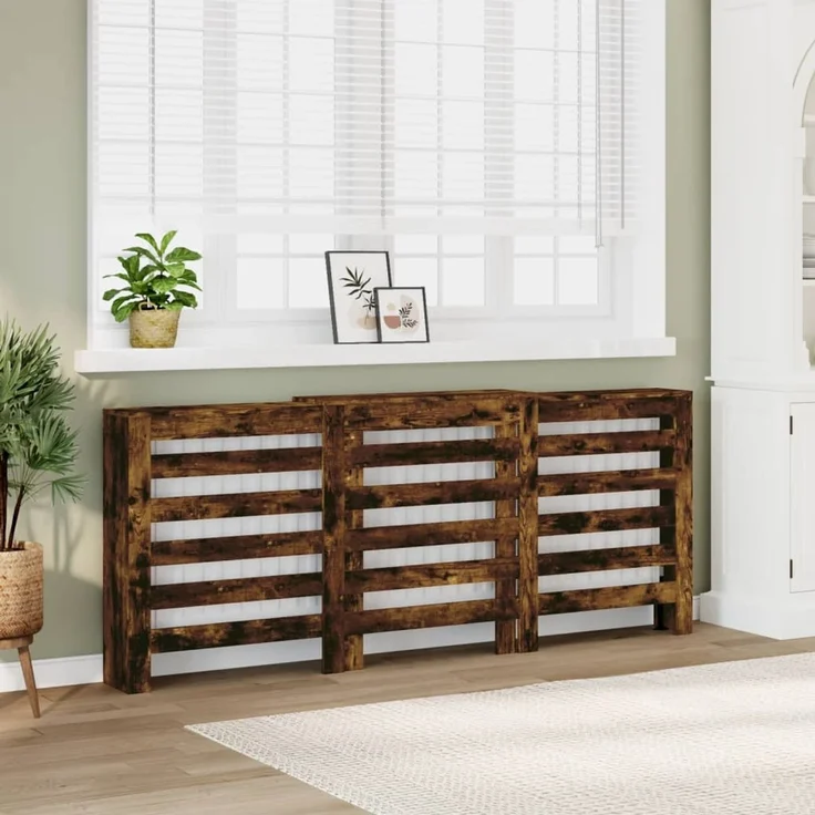 vidaXL Heizkörperverkleidung Räuchereiche 205x21,5x83,5 cm 852721 – Bild 1