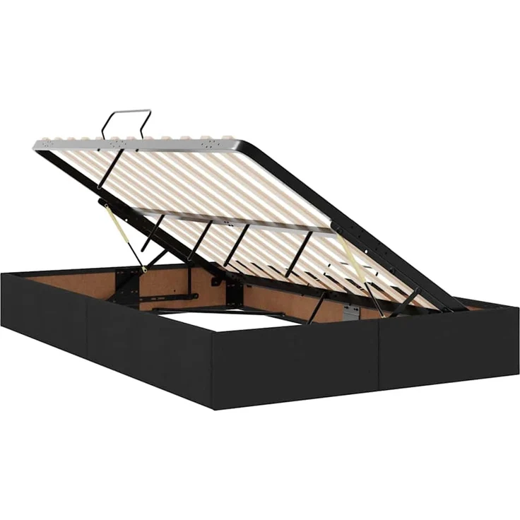 vidaXL LED-Speicherbett mit Matratze Schwarz 120 x 200 cm Stoff 3371138 – Bild 7
