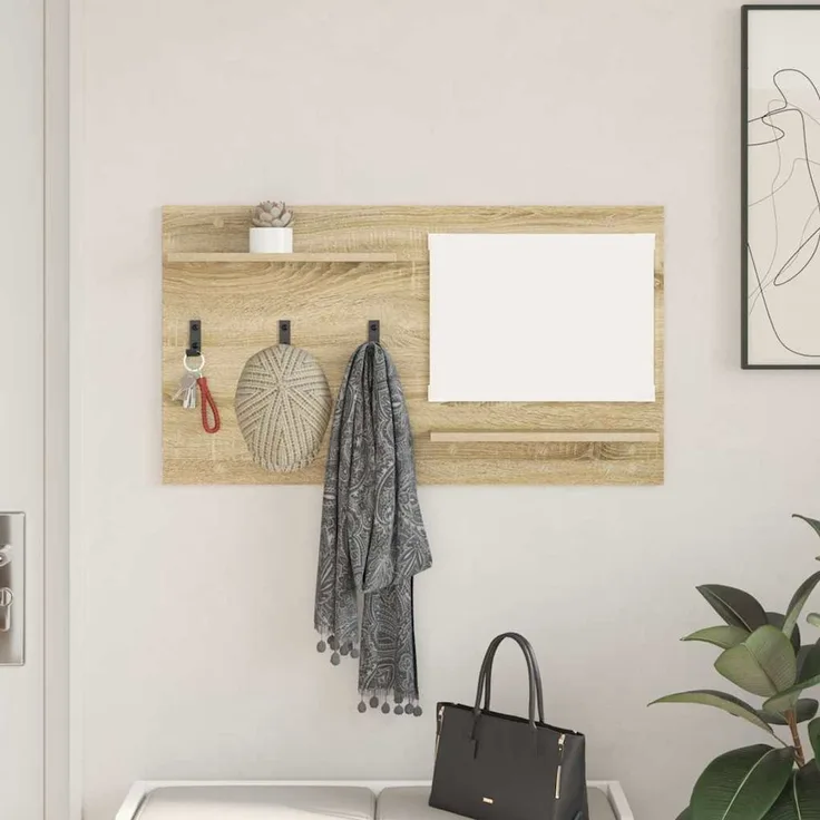 vidaXL Wandmontierter nachttisch Sonoma-Eiche 90 x 10 x 50 cm 874517