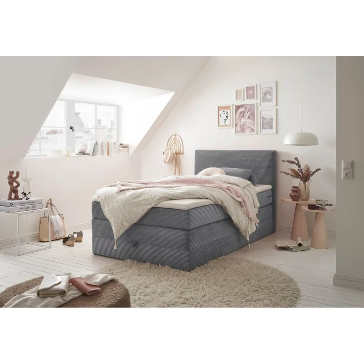 Boxspringbett Luzern Breitcord Zoom von ED Exciting Design