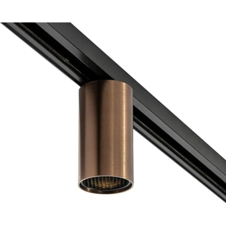 Qazqa Iconic Schienenleuchte, Moderne dimmbare Deckenlampe in Dunkelbronze, GU10-Fassung, 5.6cm, Ideal für Küche und Büro – Bild 3