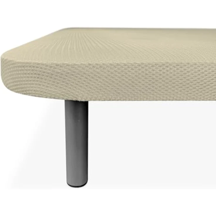 DUÉRMETE ONLINE - Extra Robustes 3D-Polsterbett mit großer Stabilität und 5 Querstangen + 6 Metallfüße mit Gewinde von 25 cm, 90x190, Beige – Bild 7
