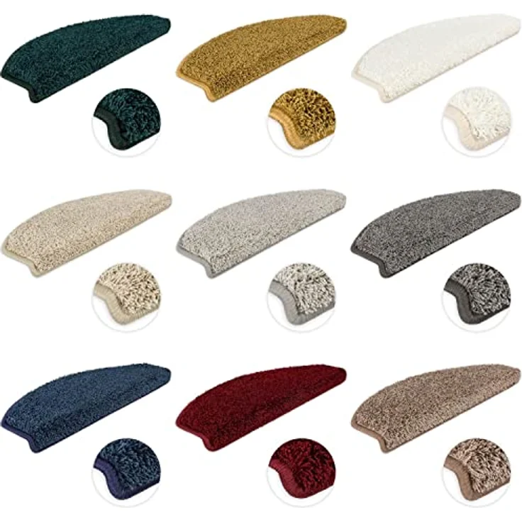 Metzker® Stufenmatte Stufenmatten Emphoria Halbrund Einzeln und Sparset's, halbrund, Höhe: 15 mm, 15 Stück im Set - Beige – Bild 7