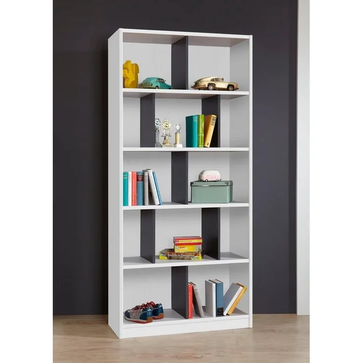 Wimex 'Joker' Standregal, Bücherregal in Alpinweiß und anthrazit, ca. 198 cm hoch