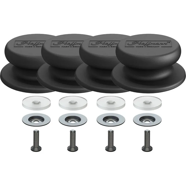 Hoffmann Germany Deckelgriff Ersatz Deckelknauf 4er Set, backofenfest, inkl. Schraube (Set, 4-St, 4x Deckelknauf inkl. Unterlegscheibe und Schraube), Universal, Unterlegscheibe & Schraube inklusive, 240°C