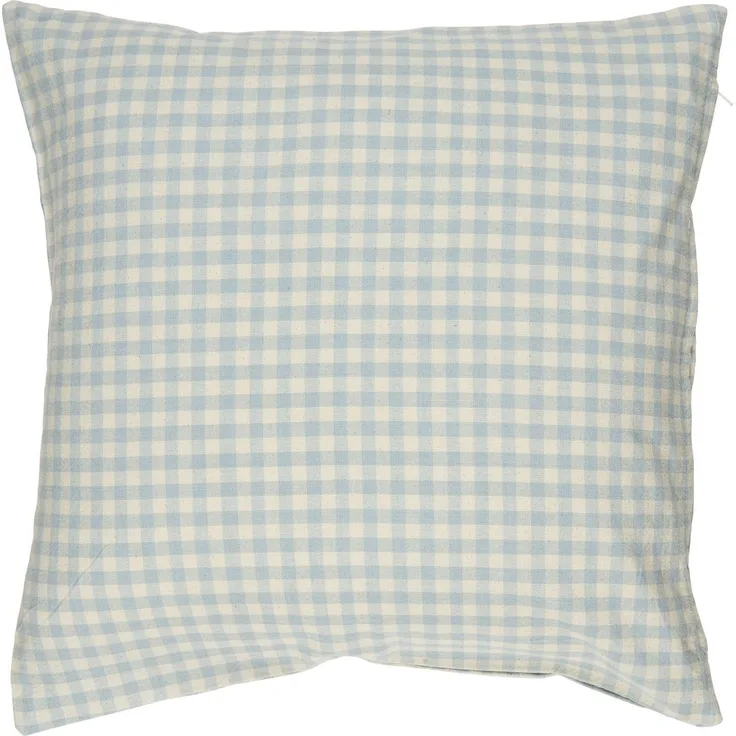 Ib Laursen - Kissenbezug Kissenhülle 50x50cm Hellblau Karos Kariert 66138-26