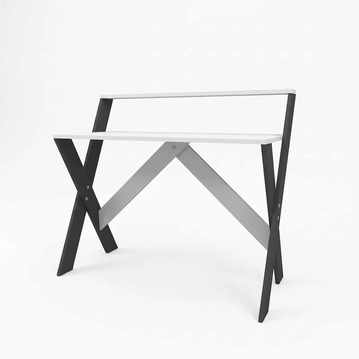Skye Decor 'X - Anthracite, White' Schreibtisch, Anthrazit / Weiß, 90 x 88 x 50 cm – Bild 5