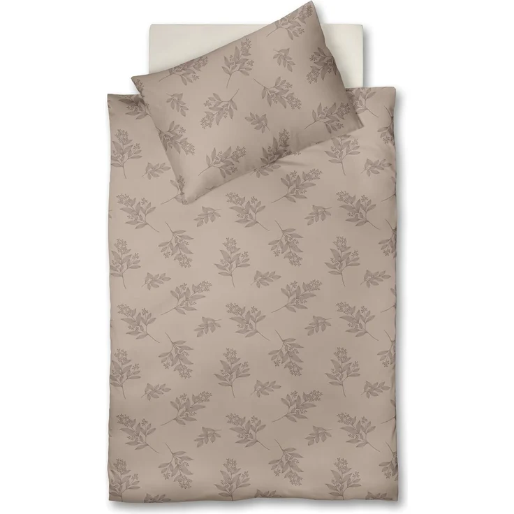 Fleuresse Lech Edelflanell Bettwäsche 240x220 Zweige Blätter sand beige 604232-3 – Bild 2