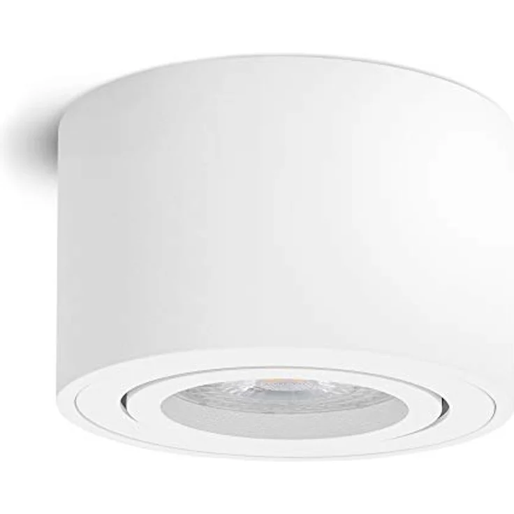 linovum LED Aufbaustrahler 6 x Aufbauleuchte SMOL schwenkbar in weiss matt & rund mit LED 4W, Warmweiß – Bild 10