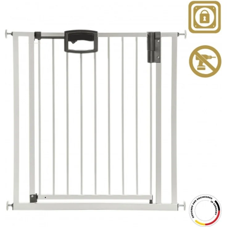 Geuther Türschutzgitter 'Easylock Plus' zum Klemmen für Öffnungen, Metall, Weiß, 144,5 cm - 152,5 cm – Bild 3