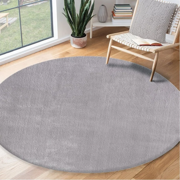 the carpet Teppich Relax round, rund, Höhe: 16 mm, waschbarer Wohnzimmer Teppich modern rutschfest – Bild 1